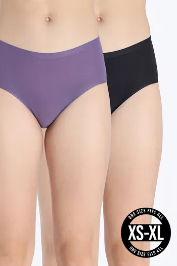 Buy Zivame Full Coverage Flexi Fit Hipster Panty (Pack of 2) - Multicolor